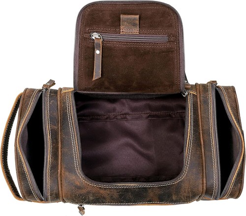 Genuine Leather Toiletry Bag for Men - Extra Large Leather Men'S Toiletry Bag fo - Picture 7 of 9