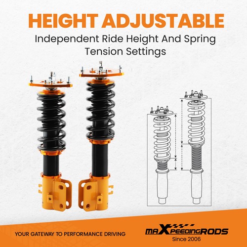 Shock & Spring Assembly For Subaru Legacy 2000-2004 BE Sedan 24 Damping Levels - Picture 3 of 12