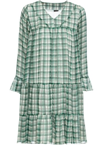 TRAUMHAFTES KLEID IN GRÜN WEIß/KARIERT IM SUPER DESIGN GR.38 NEU A-7045
