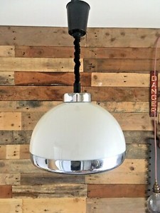 70 S Italian Space Age Rise Fall Mushroom Shade Designer Light Ufo Guzzini Ebay