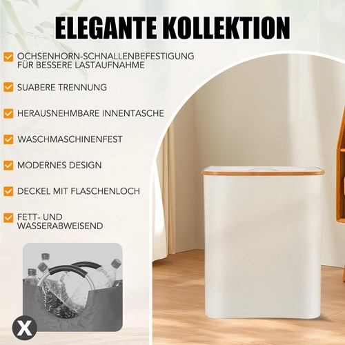 140L Pfandflaschen Sammelbehälter Flaschensammler Falten Mülleimer mit Deckel - Bild 3 von 9