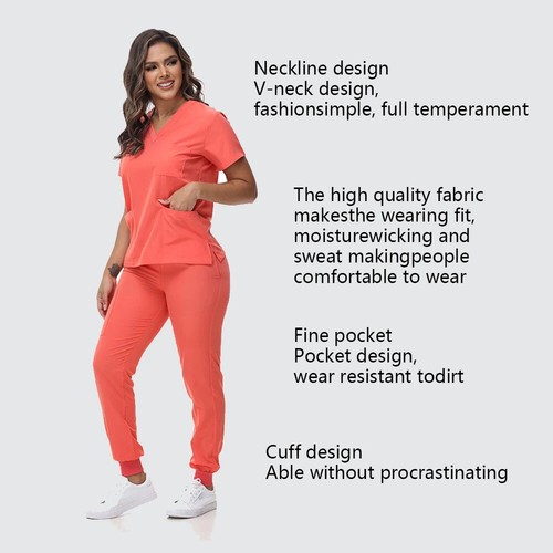 Hot New Scrub Set Medical Uniforms Doctor Surgery Overalls Beauty Salon Workwear - Picture 22 of 36
