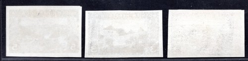 BOSNIA & HERZEGOVINA 1906 THREE ENGRAVED IMPERF PROOFS IN BLACK - Picture 2 of 2
