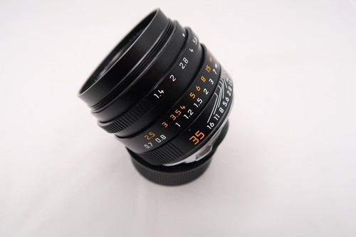 LEICA 35MM SUMMILUX-M F1.4 11663 ASPH BLACK M LENS +BOX +SHADE NEAR MINT! - Picture 6 of 16