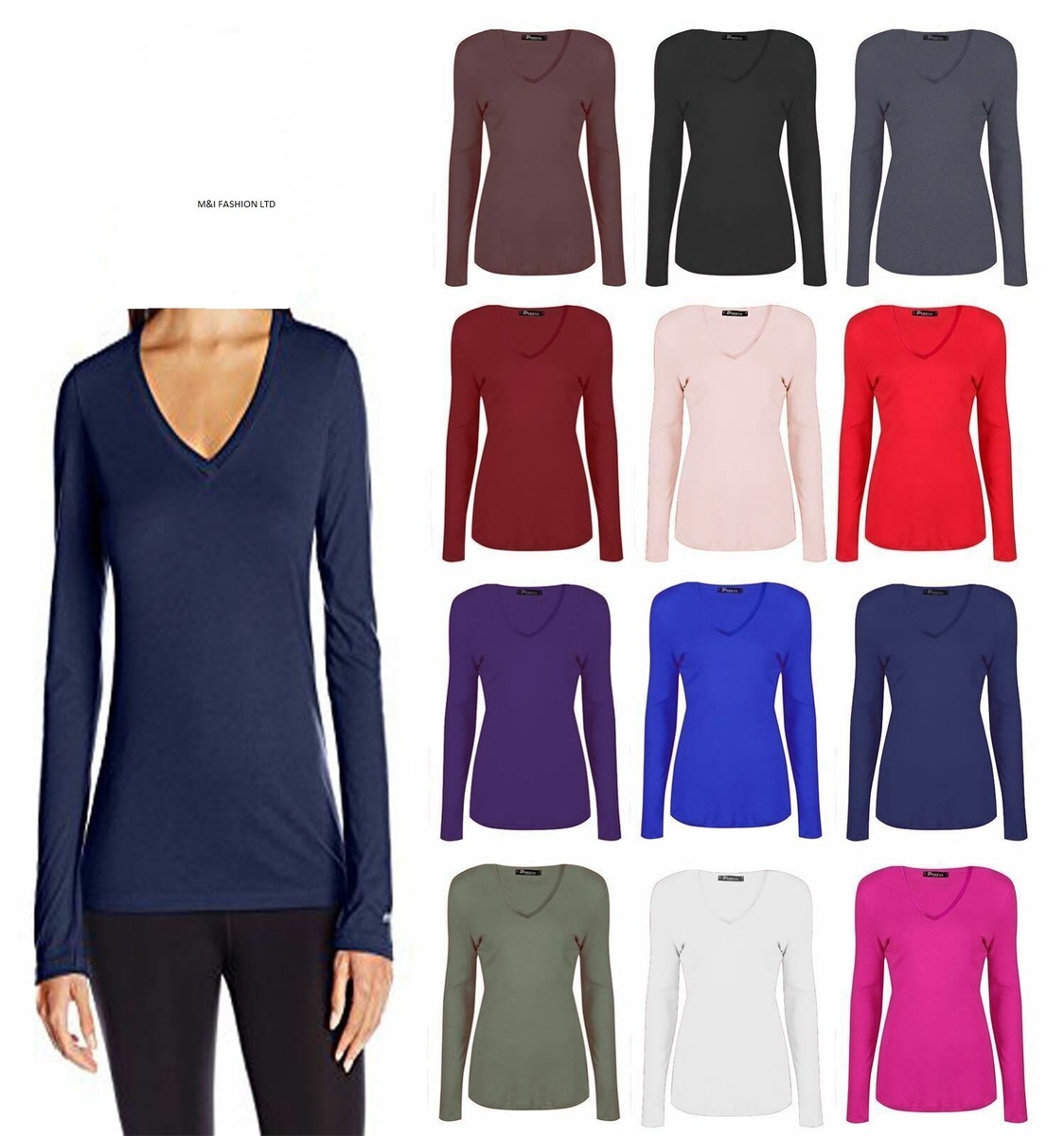 womens plain v neck t shirts