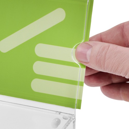 Losbox 200x200x200mm, abschließbar + Topschild DIN A5 Quer opal / blickdicht - Bild 4 von 8