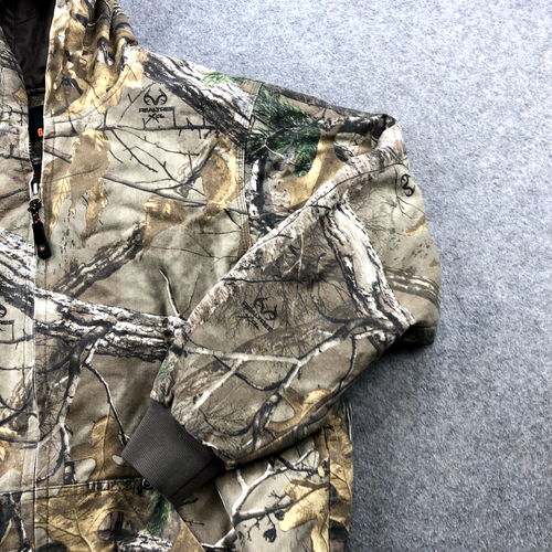 Game Winner Jacket Boys Large Real Tree Xtra Camouflage Full Zip Hooded - Picture 3 of 9
