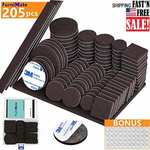 205PCS-FELT-FURNITURE-PADS-FLOOR-PROTECTORS-Hardwood-Floors-Chair-Table-Legs-Fee
