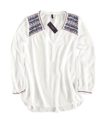 Con Bianco Etichetta Da Muffin Nuova Punto Nydj Croce blu M Donna Ricamato nwIqgq4Y