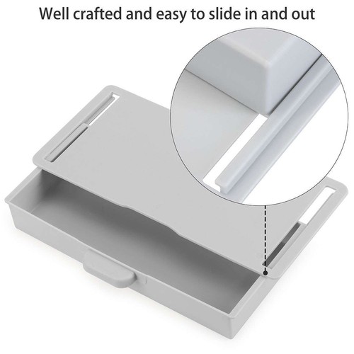under Desk Drawer Self-Adhesive Hidden Desktop Organizer Attachable Slide-out US - Picture 6 of 15