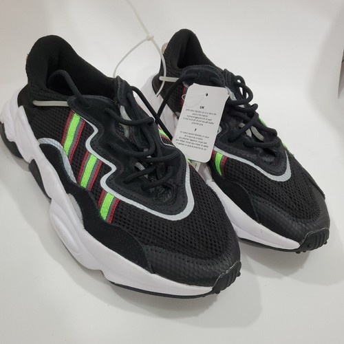 Adidas Ozweego J Men's Sneaker Core Black Solar Green Size 7 EE7772 New
