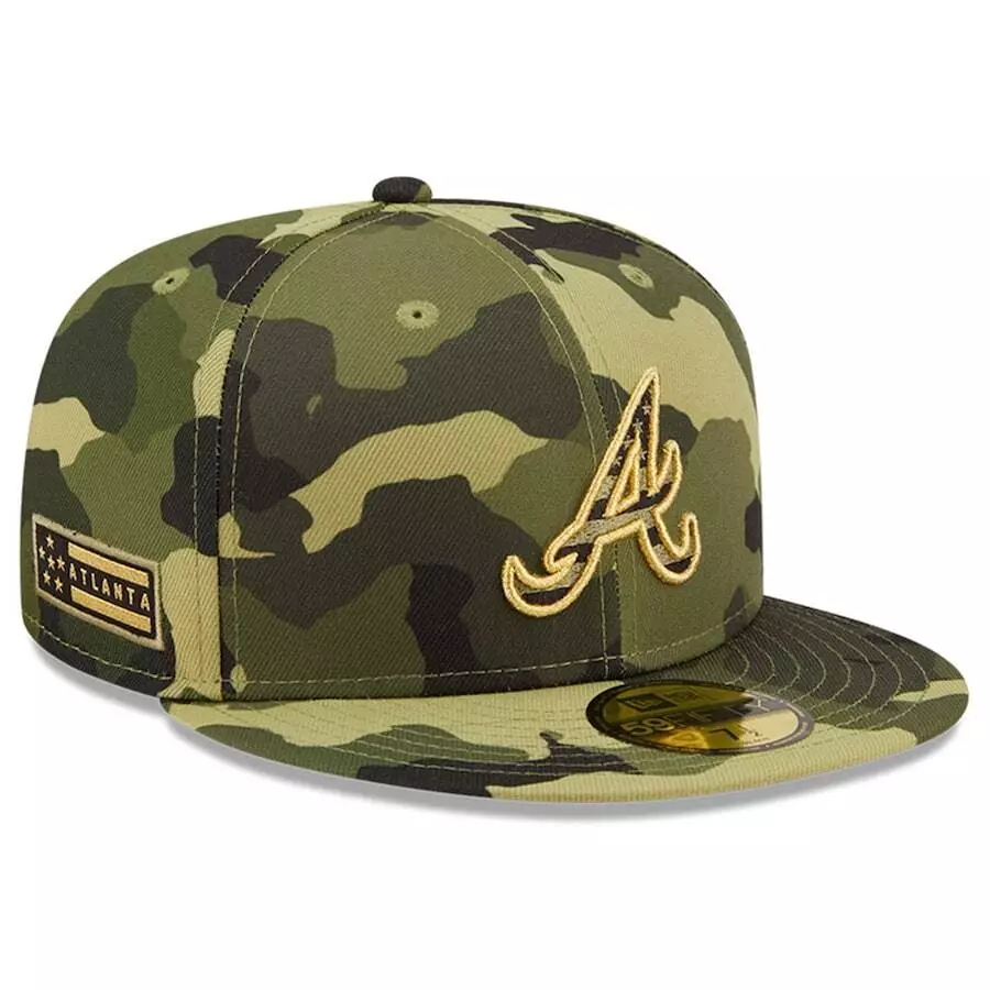 Atlanta Braves New Era 2022 Armed Forces Day On-Field 59FIFTY Fitted Hat- Camo