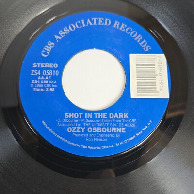 オジー・オズボーン /Shot InThe Dark レコード 直筆サイン付 オジー・オズボーン /Shot InThe Dark レコード 直筆サイン付