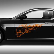 Aufkleber Set Totenkopf Tribal Skull Flammen Dekor Auto Sticker Tuning #1305-100