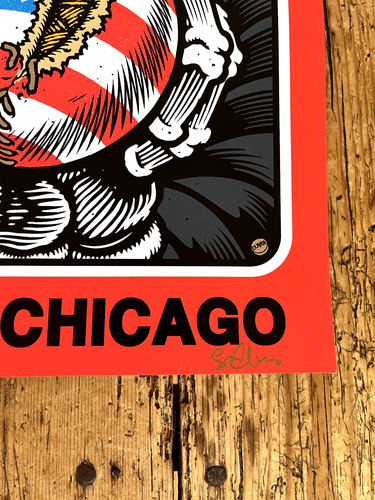 Pearl Jam seltene Tour Lithographie - Wrigley Field Chicago 20. & 22. August 2016 - Bild 2 von 7