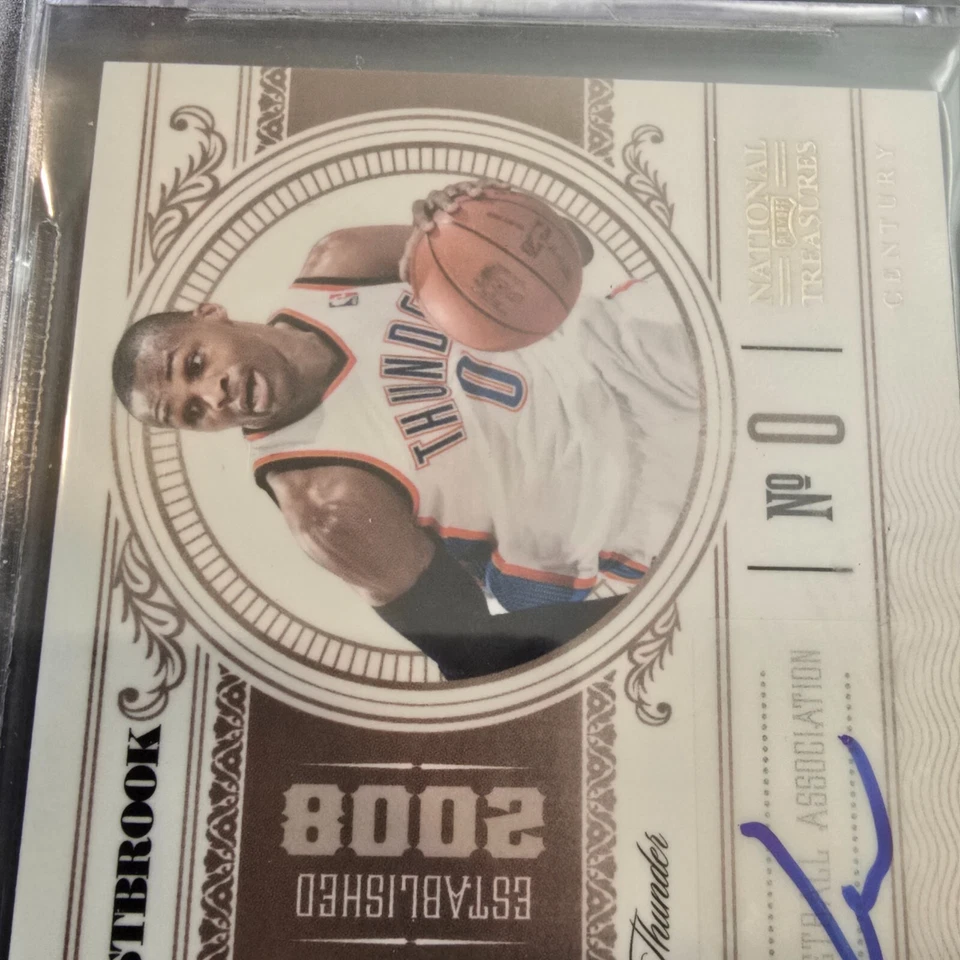 2010 Playoff National Treasures Prime Signatures Russell Westbrook  Auto BGS 9.5 - Image 4 of 4