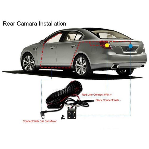 Telecamera posteriore auto 5 pin HD visione notturna invertita 170° DE fotocamera Q9K6 - Foto 13 di 13