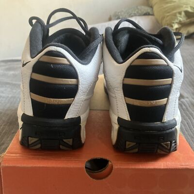 1999 Vintage Nike Wheresyagame White Black 11.5 Leather  display picture 1