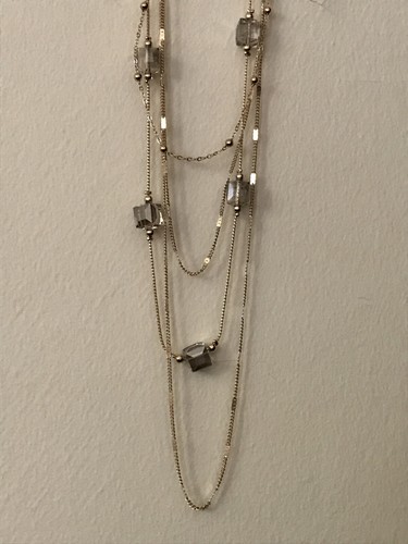Fashion Jewerly New 4 Chain Gold layered necklace with crystal beads - Picture 7 of 10