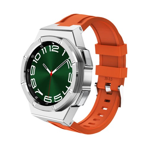 Pour Samsung Galaxy Watch6 Classic 43mm 47mm Boîtier Métal Bracelet Caoutchouc Str - Photo 31 sur 41