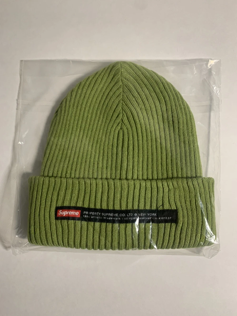 Supreme Property Label Beanie Green Hat New FW22