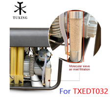 TUXING 300BAR 4500PSI PCP Bomba Compresor de Aire Filtro Entrada Tamiz Molecular Secador