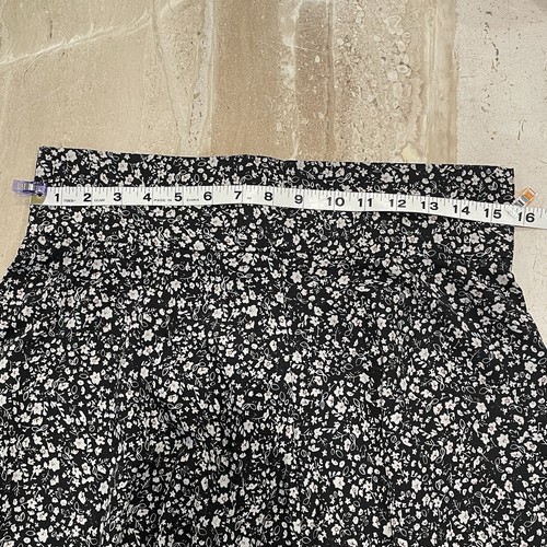 Fairy Boho Hippie Hippy Peasant Whimsy Cottage Floral Midi Maxi Skirt Black L - Picture 9 of 10