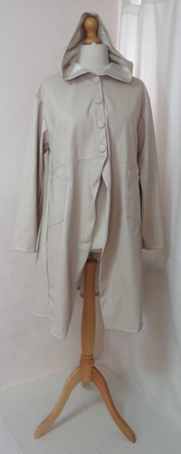 BNWT, LAGENLOOK, PALE BEIGE, PLEATHER, HOODED, RAINCOAT/JACKET, OSFA PLUS - Picture 16 of 23