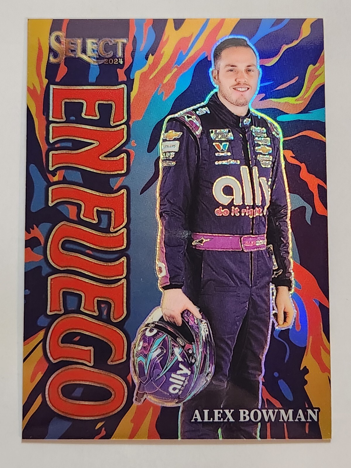2024 Panini Select NASCAR Racing En Fuego #24 Alex Bowman Red Prizm #70/99