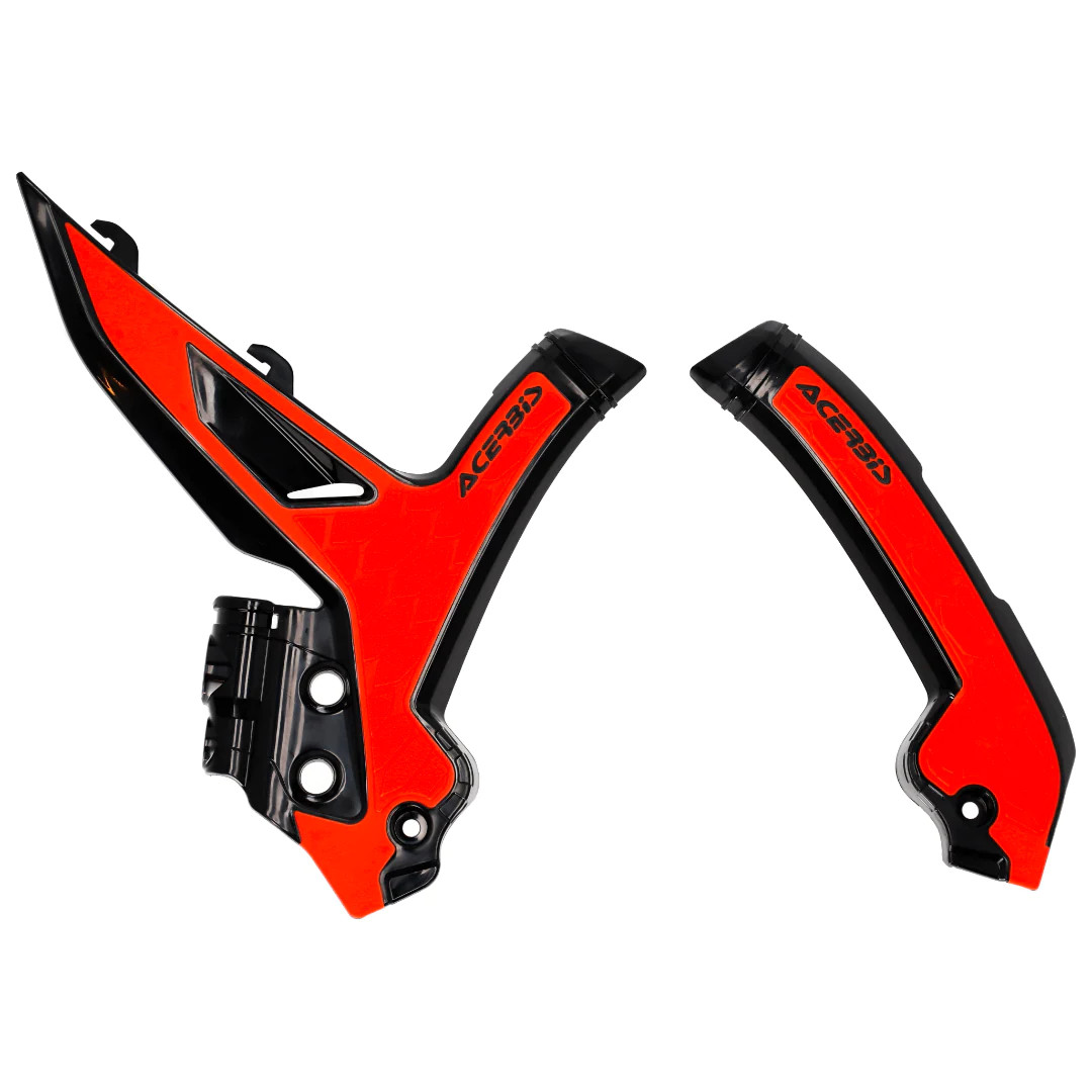 Acerbis X-Grip Frame Guards KTM SX/SXF 125-450 23-24, EXC/EXC-F 24 Black/Orange
