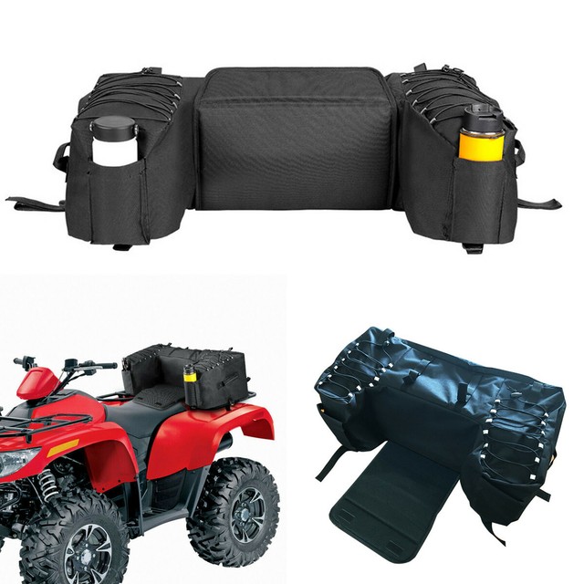 ATVs Rear Cargo Bag Storage Padded Seat Bottom Support Rack Box Durable