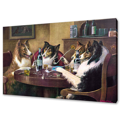 Cassius Marcellus Coolidge The Reunion Dogs Leinwandbild Bild Wandbild