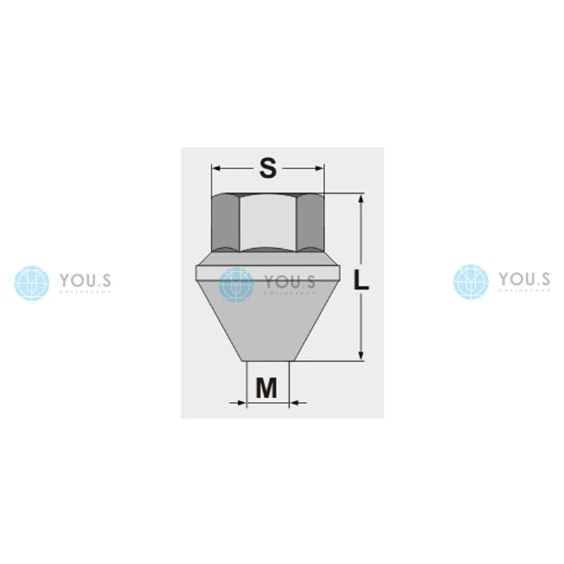 YOU.S Radmuttern M12 X 1,25 Mm - 10 Stück Ersatz Für Nissan Micra & Murano