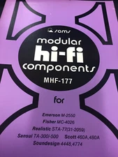 MHF-177 HI-FI SAMS MANUAL  EMERSON FISHER REALISTIC SANSUI SCOTT SOUNDESIGN NOS