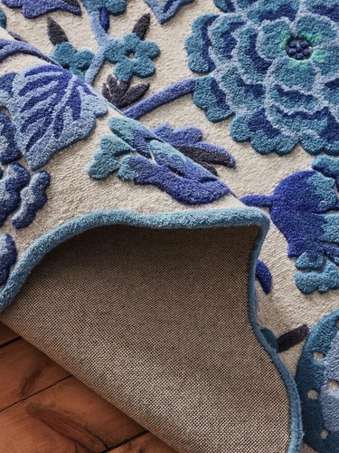 Blumenmuster Wollteppich - Handgeknüpfter Teppich 5x8 6x9 8x10 Wohnzimmer - Bild 2 von 5