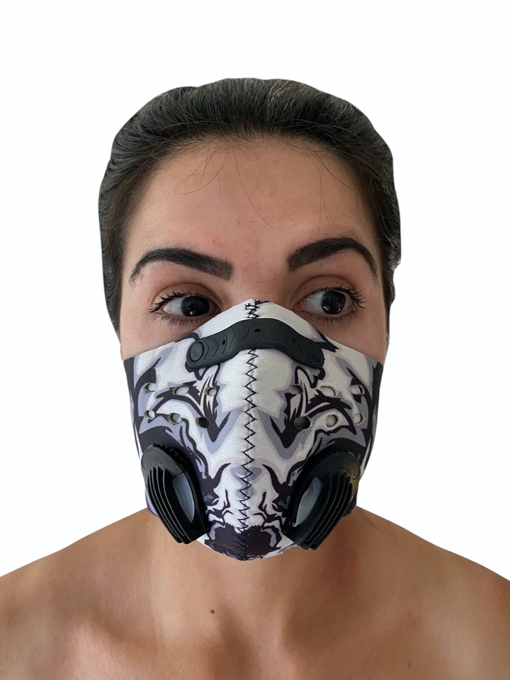 Cycling Half Face Mask Active Carbon Filter Breathing Valves Washable Face Mask - Image 2 of 4