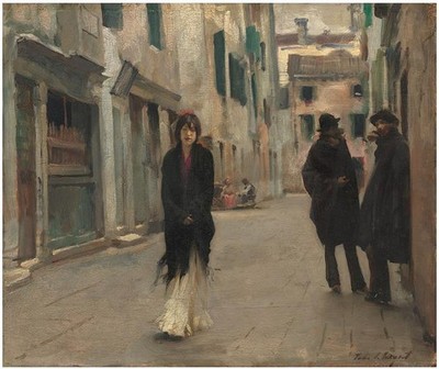 Art Giclee Printed Oil Painting John Singer Sargent: Street in Venice Home Canva