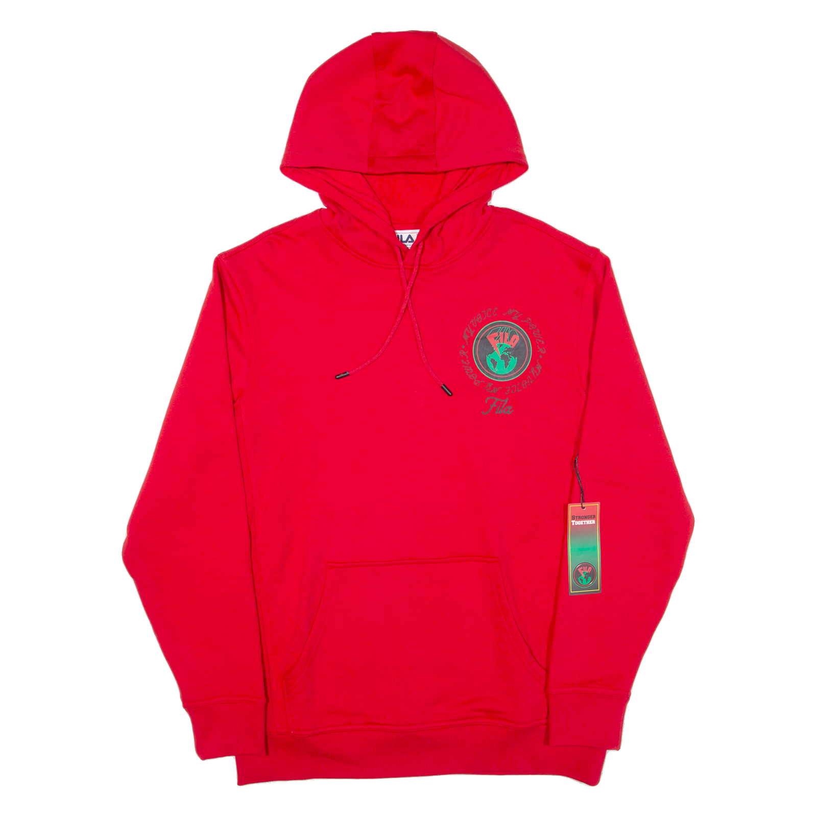 FILA My Power. Felpa con cappuccio rossa uomo My Voice M