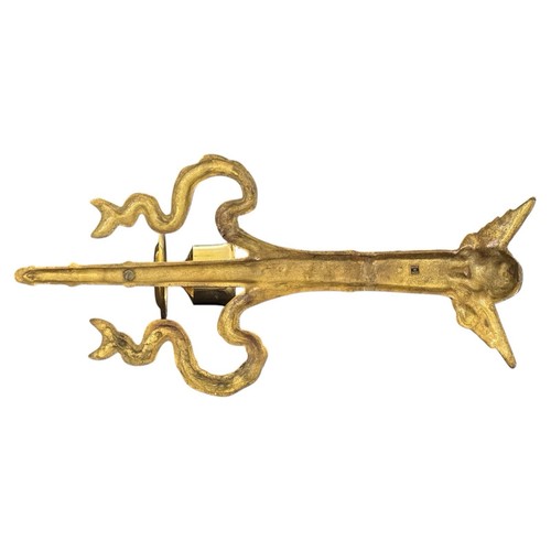 Vintage Messing Paar 2 Wand Cherub Engel Band Gold Kerzenhalter 14" hoch - Bild 6 von 6