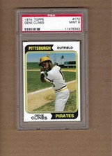1974   TOPPS   GENE  CLINES  #  172     PSA  8