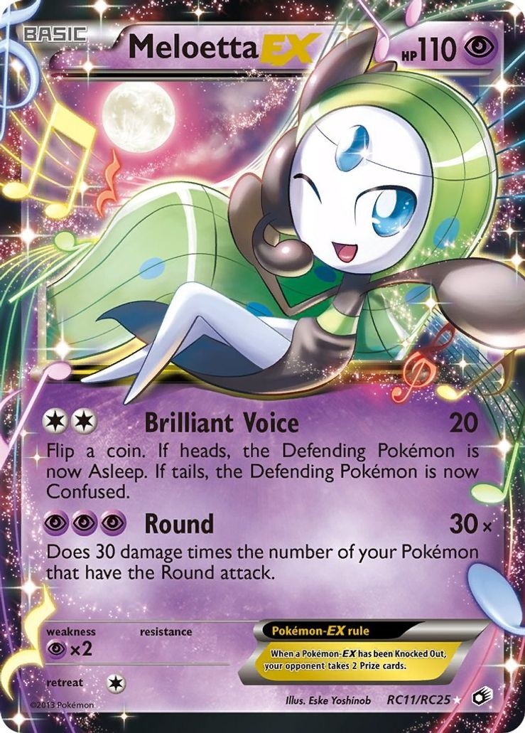 Meloetta EX - RC11/RC25 - Pokemon Legendary Treasures Radiant Collection Card LP