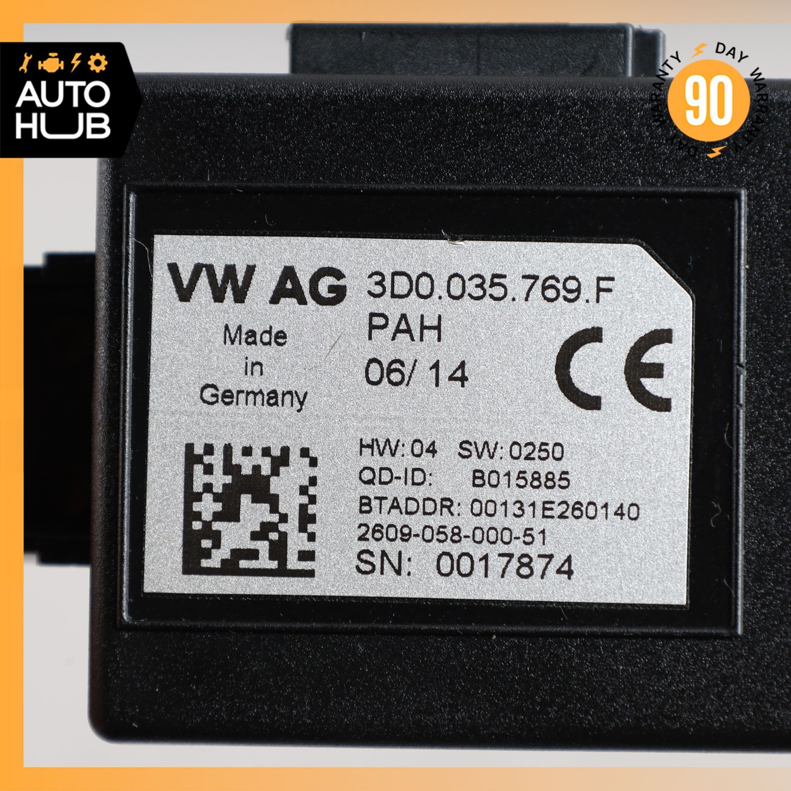 12-18 Bentley Flying Spur GTC Bluetooth Navigation Control Module 3D0035769F OEM