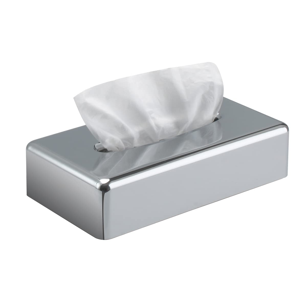 Tissue Box Cover, Rectangular Mirror Wall Mounted Facial Paper Holder Dispens
