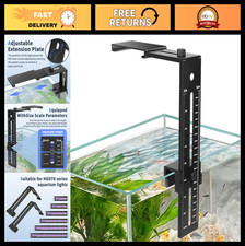 Aquarium Light Clip Holder for Fish Tank - Adjustable Riser Bracket Stand Mount