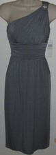 Maggy London womens sexy gray one shoulder cocktail dress 4 NWT