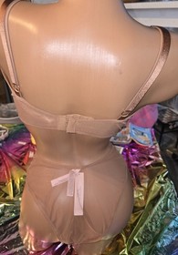 Victoria Secret bra Set 38DD XL Panty 🦋 Pushup Unlined Bronze Brown Fancy Lace