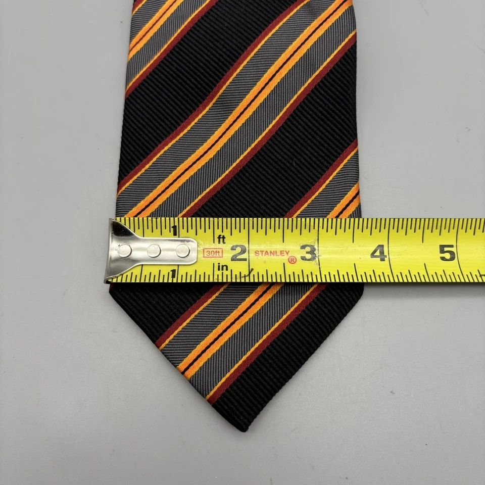 Corbata de cuello de seda a rayas para hombre JZ Richards 60” L 3,5 W hecha en EE. UU. Foto 4 de 4
