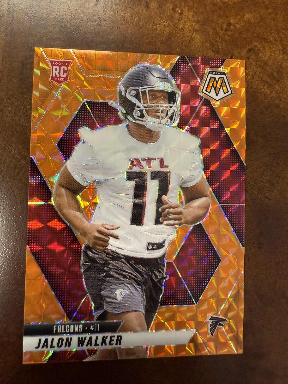 2025 Panini Mosaic #377 Jalon Walker Mosaic Orange #/199