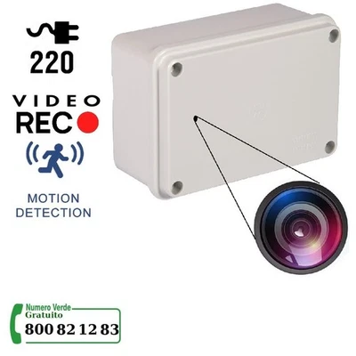 telecamera  video completa  funzionante 220 volt scatola di derivazione motion - Immagine 1 di 4