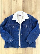 Vintage 70  s-80  s Big Mac Denim Trucker Jacket Men  s Large 44 Sherpa Chore Work